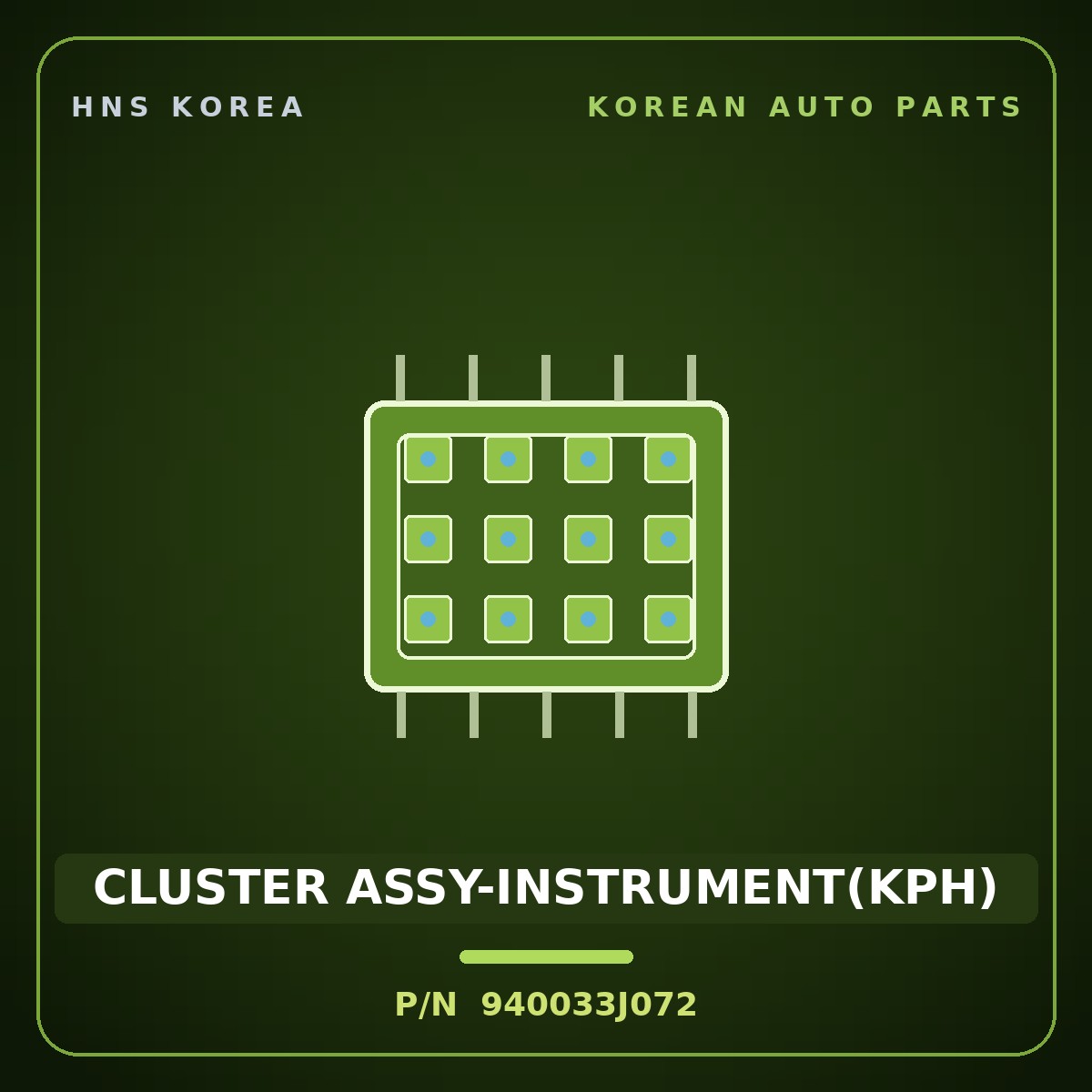 Genuine Mobis CLUSTER ASSY-INSTRUMENT(KPH) 940033J072 for Veracruz 2006 HNS Parts Korea