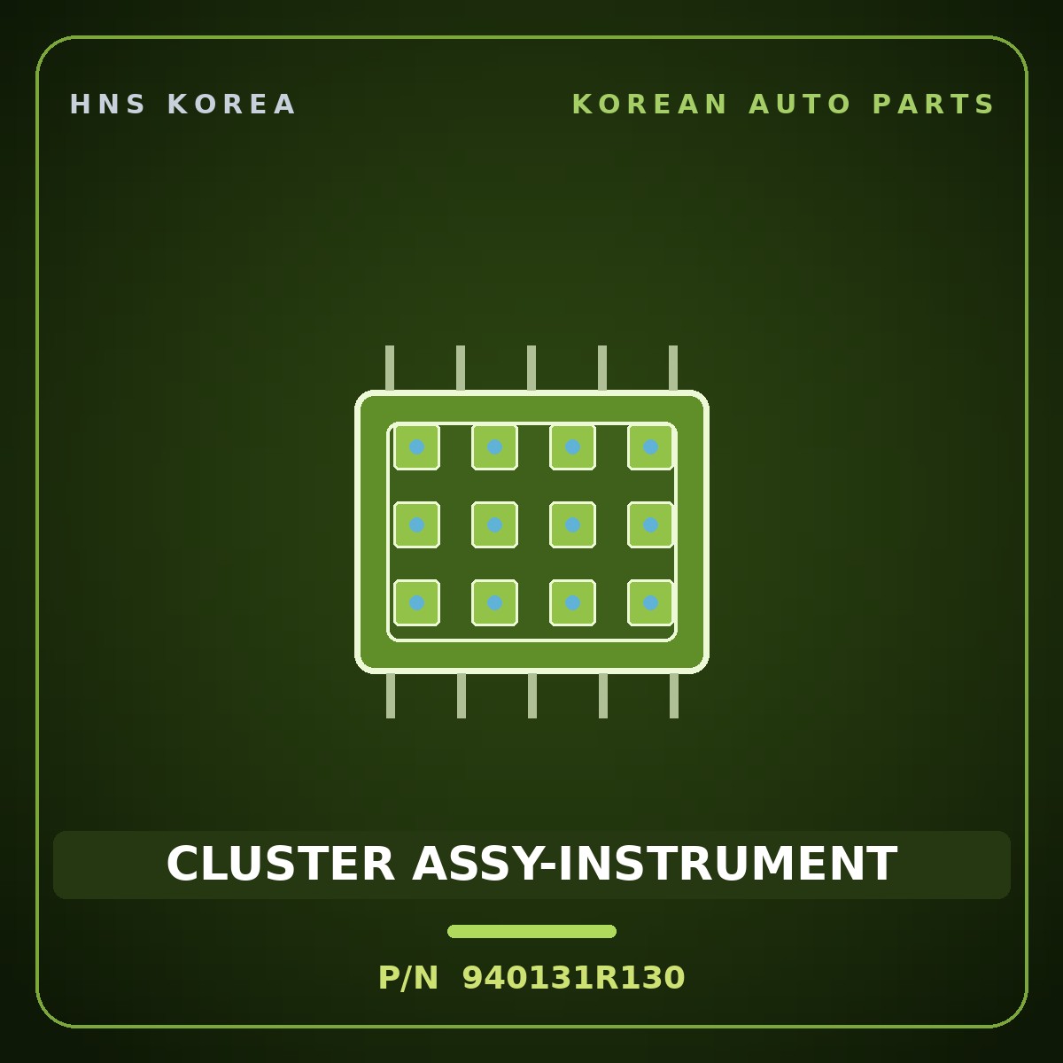 Genuine Mobis CLUSTER ASSY-INSTRUMENT 940131R130 for Accent 2011 HNS Parts Korea