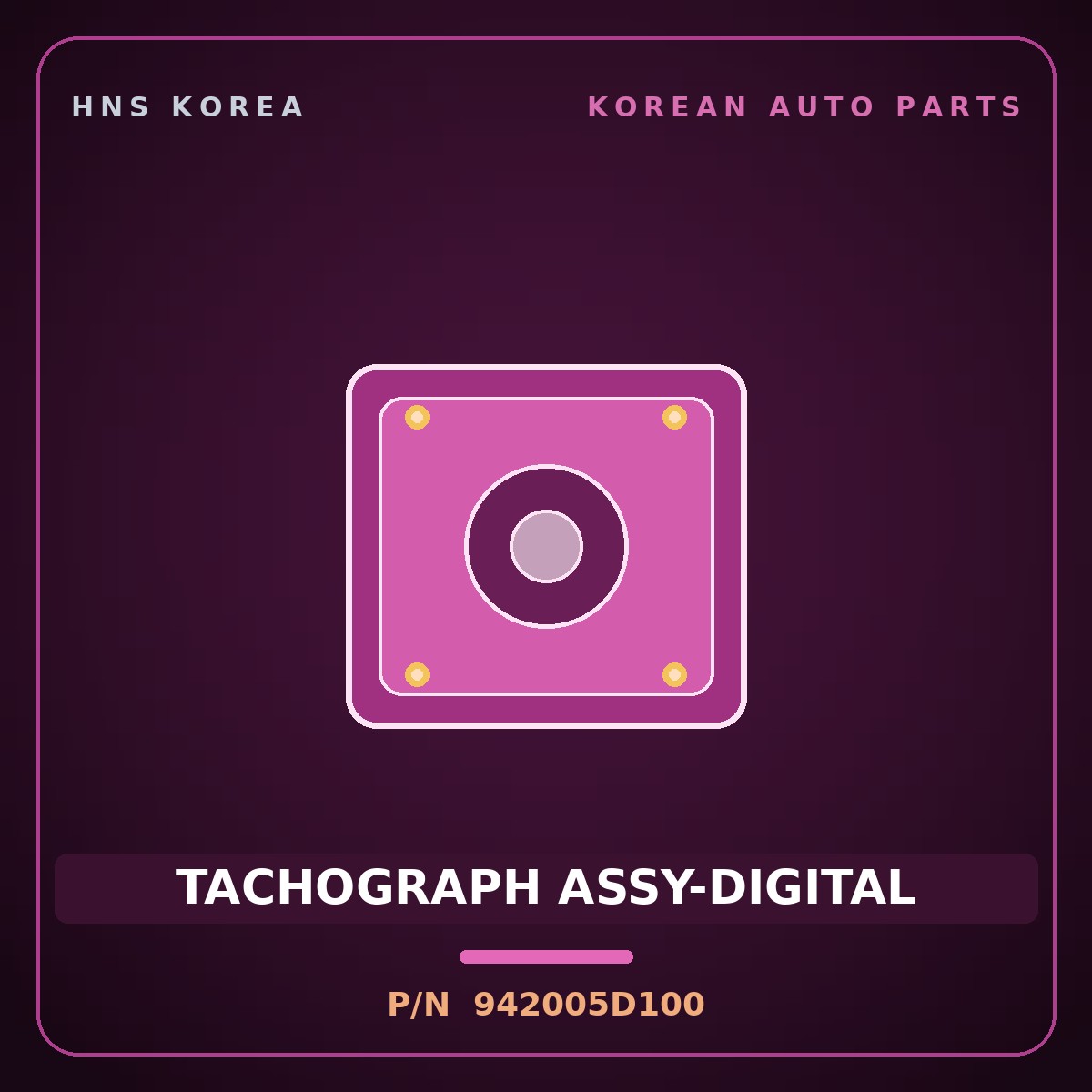 Genuine Mobis TACHOGRAPH ASSY-DIGITAL 942005D100 for County 2020 HNS Parts Korea
