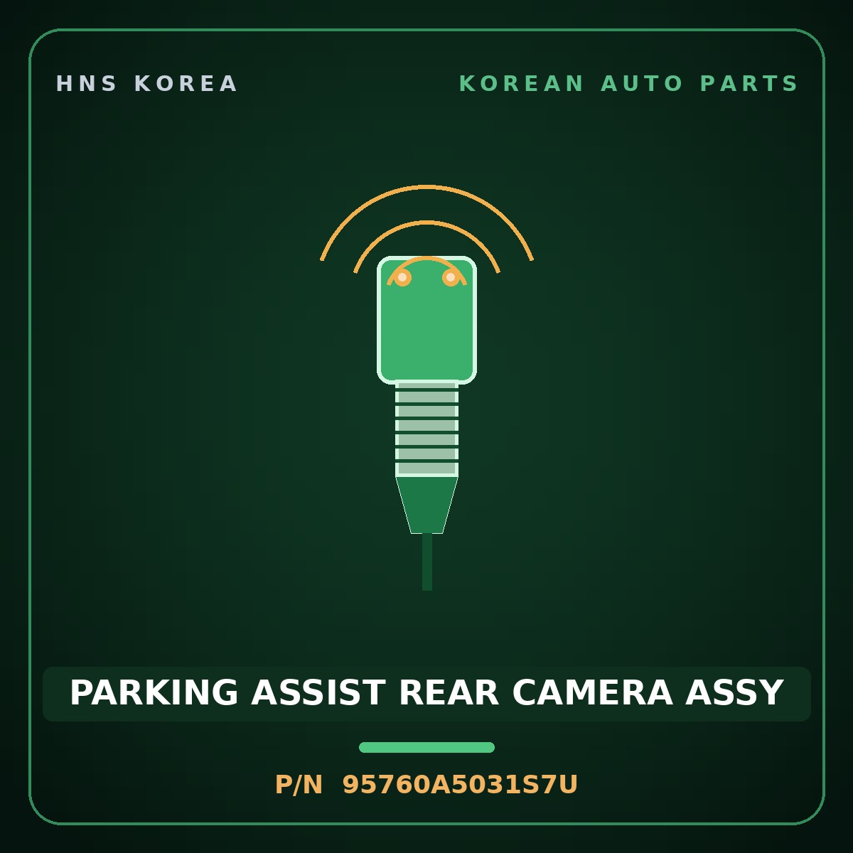 Genuine Mobis PARKING ASSIST REAR CAMERA ASSY 95760A5031S7U for i30 2012 HNS Parts Korea
