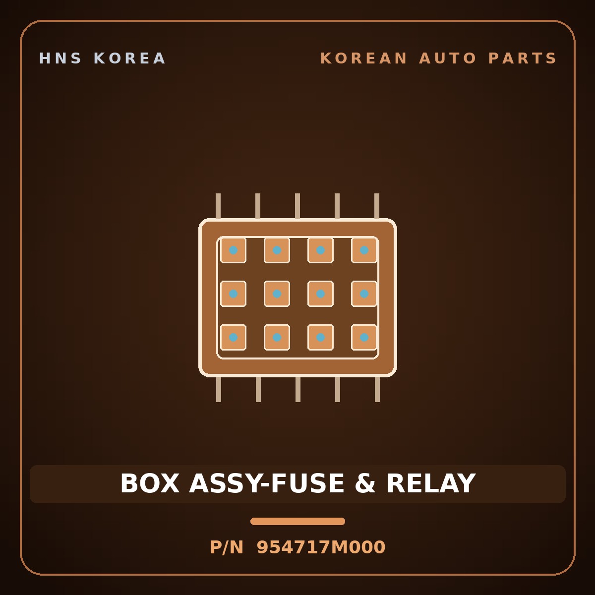 Genuine Mobis BOX ASSY-FUSE & RELAY 954717M000 for Trago 2006 HNS Parts Korea