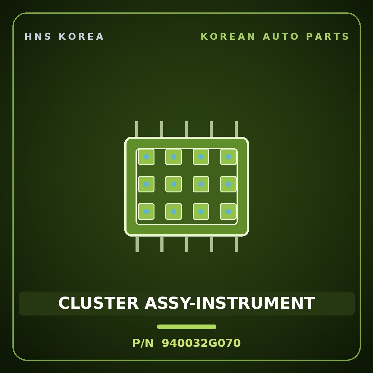 Genuine Mobis CLUSTER ASSY-INSTRUMENT 940032G070 for Lotze 2005 HNS Parts Korea