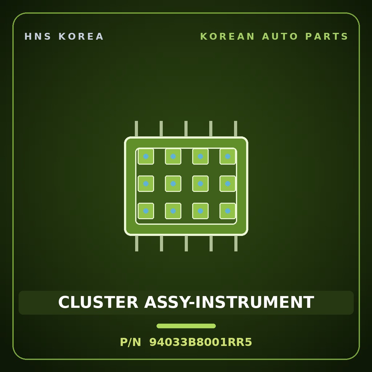 Genuine Mobis CLUSTER ASSY-INSTRUMENT 94033B8001RR5 for Maxcruz 2016 HNS Parts Korea