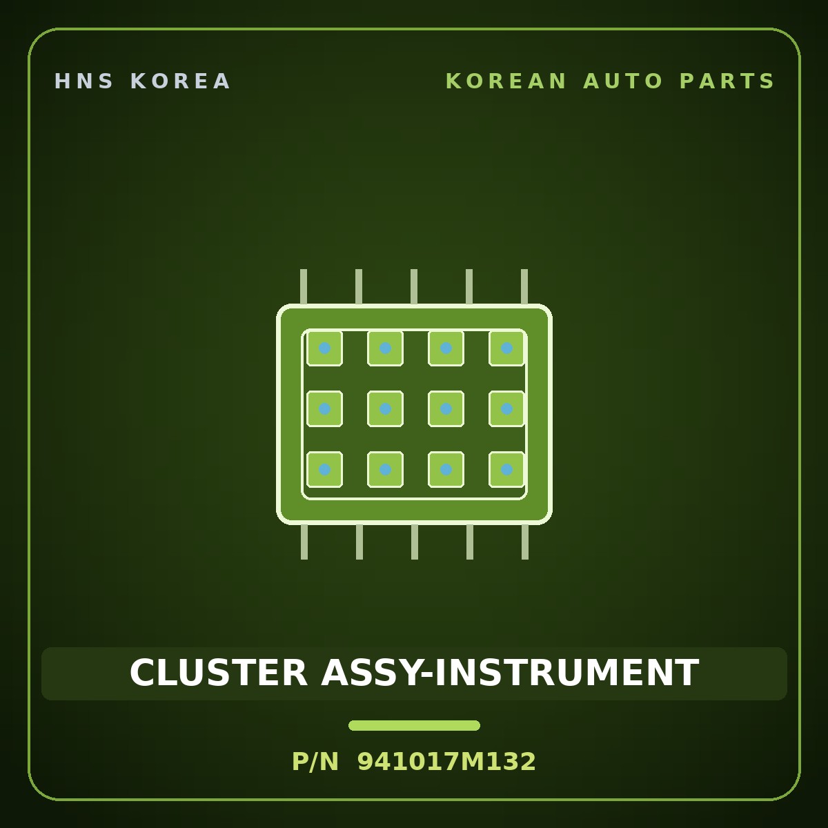 Genuine Mobis CLUSTER ASSY-INSTRUMENT 941017M132 for Trago 2006 HNS Parts Korea