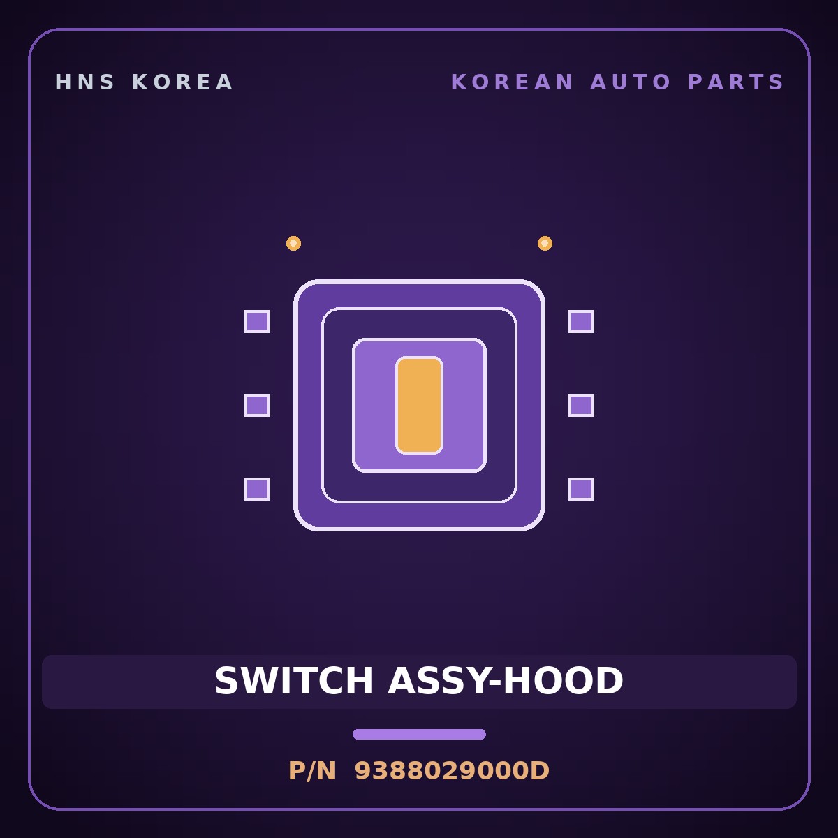 Genuine Mobis SWITCH ASSY-HOOD 9388029000D for Elantra 1996 HNS Parts Korea