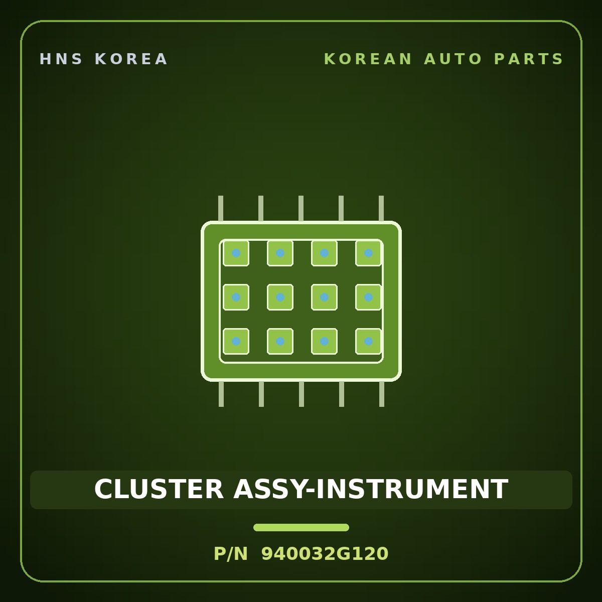 Genuine Mobis CLUSTER ASSY-INSTRUMENT 940032G120 for Lotze 2005 HNS Parts Korea