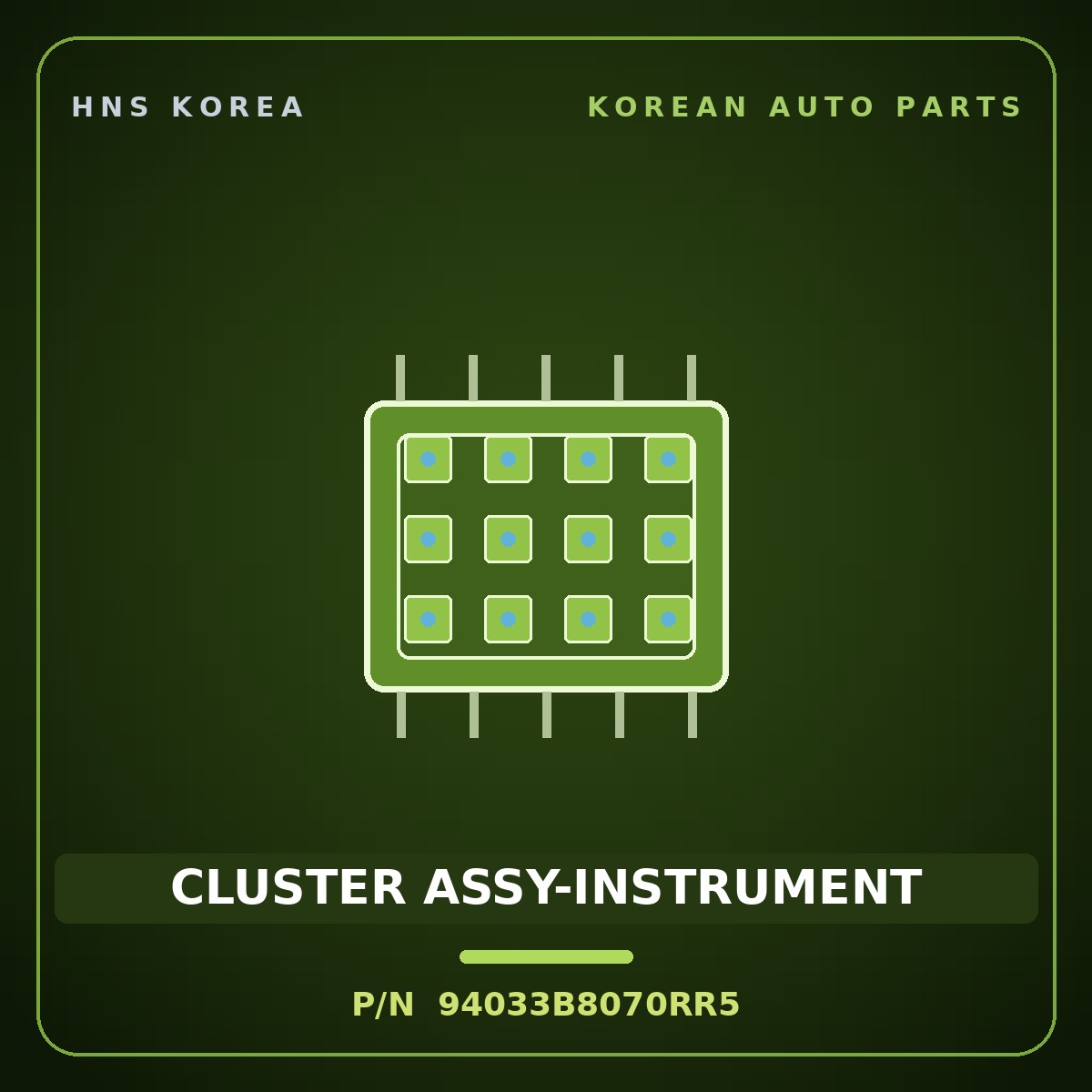 Genuine Mobis CLUSTER ASSY-INSTRUMENT 94033B8070RR5 for Maxcruz 2016 HNS Parts Korea