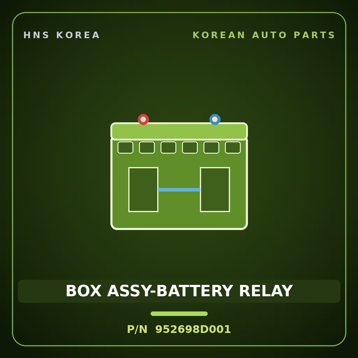 Genuine Mobis BOX ASSY-BATTERY RELAY 952698D001 for Aero City 2006 HNS Parts Korea