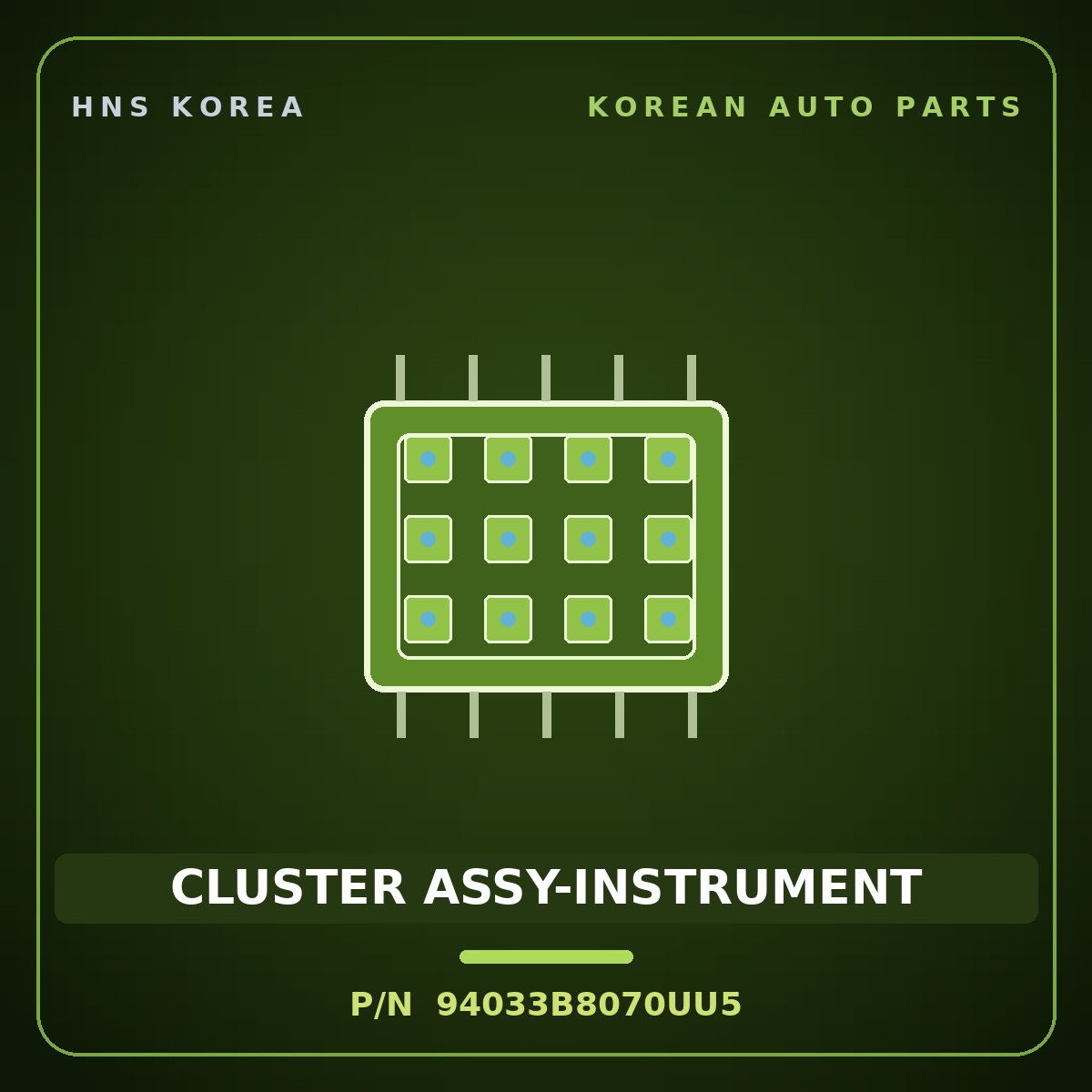 Genuine Mobis CLUSTER ASSY-INSTRUMENT 94033B8070UU5 for Maxcruz 2016 HNS Parts Korea