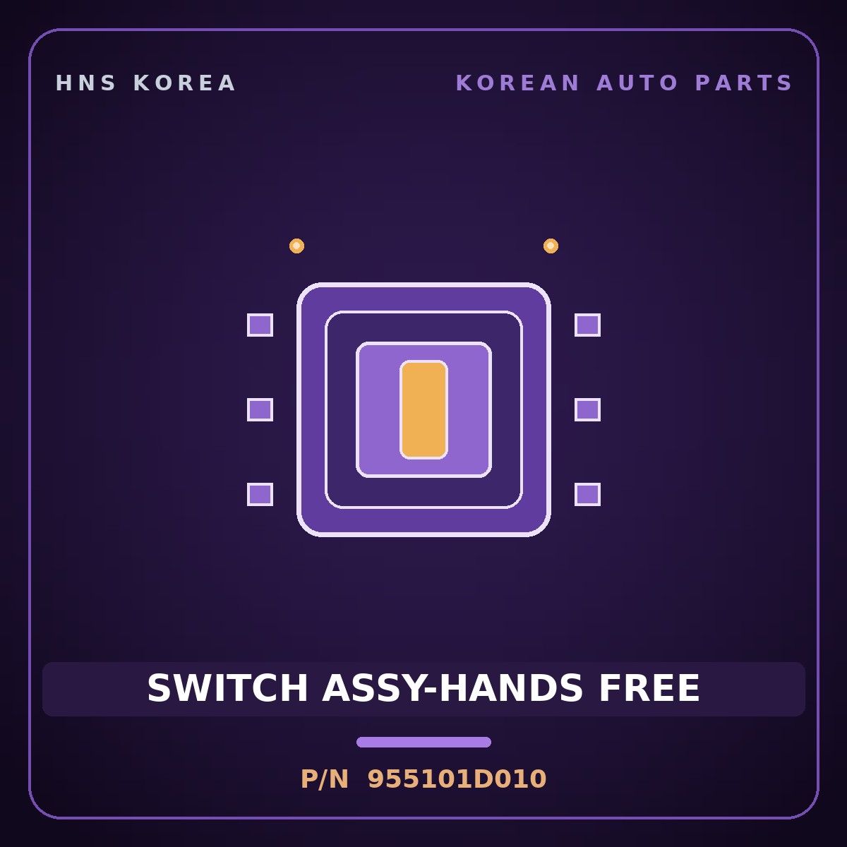 Genuine Mobis SWITCH ASSY-HANDS FREE 955101D010 for Carens 2006 HNS Parts Korea