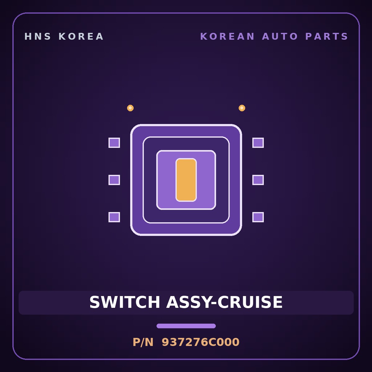 Genuine Mobis SWITCH ASSY-CRUISE 937276C000 for Mega Truck 2004 HNS Parts Korea