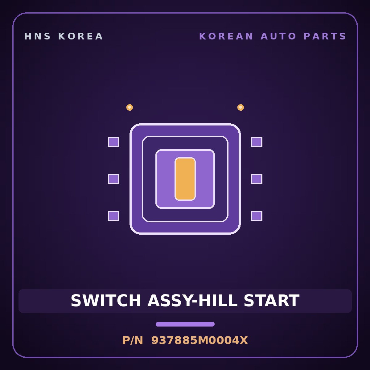Genuine Mobis SWITCH ASSY-HILL START 937885M0004X for Mighty 2015 HNS Parts Korea