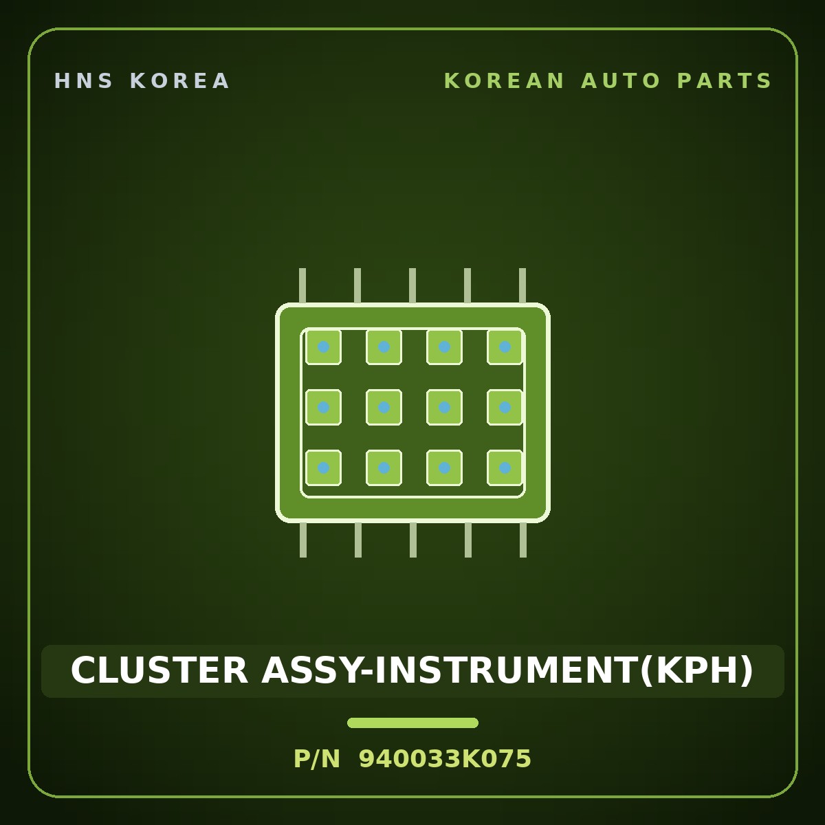 Genuine Mobis CLUSTER ASSY-INSTRUMENT(KPH) 940033K075 for Sonata 2004 HNS Parts Korea