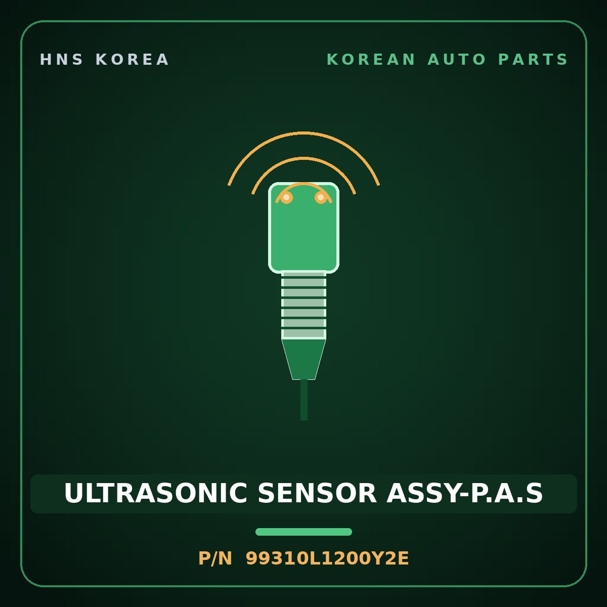 Genuine Mobis ULTRASONIC SENSOR ASSY-P.A.S 99310L1200Y2E for Sonata 2019 HNS Parts Korea