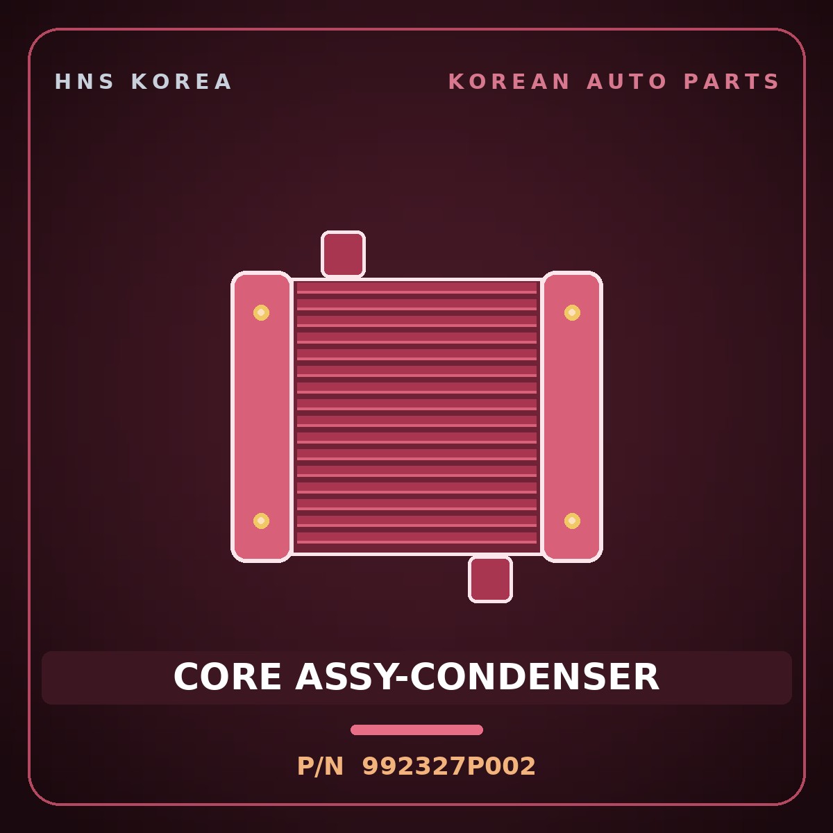 Genuine Mobis CORE ASSY-CONDENSER 992327P002 for Trago 2013 HNS Parts Korea