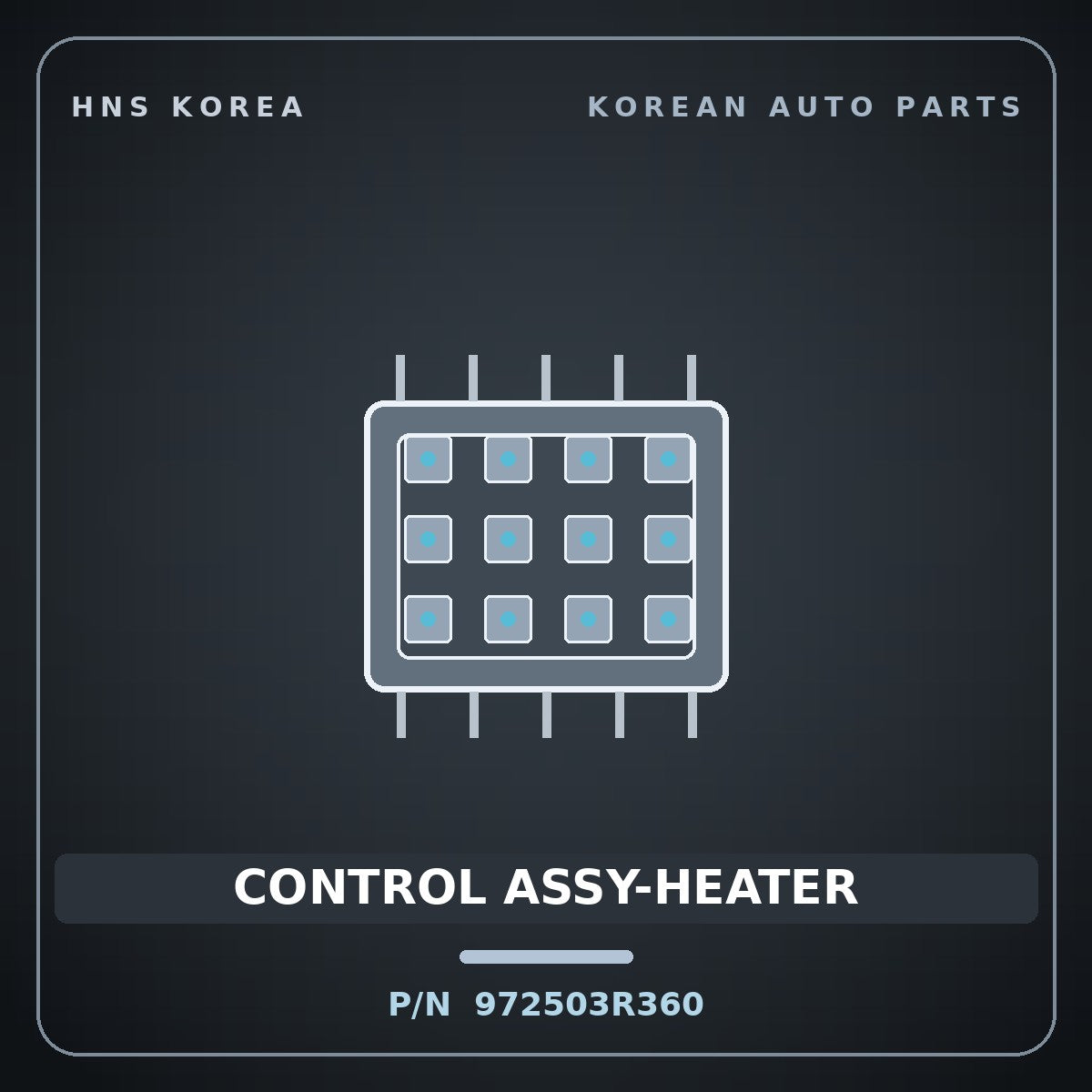 Genuine Mobis CONTROL ASSY-HEATER 972503R360 for K7 2008 HNS Parts Korea
