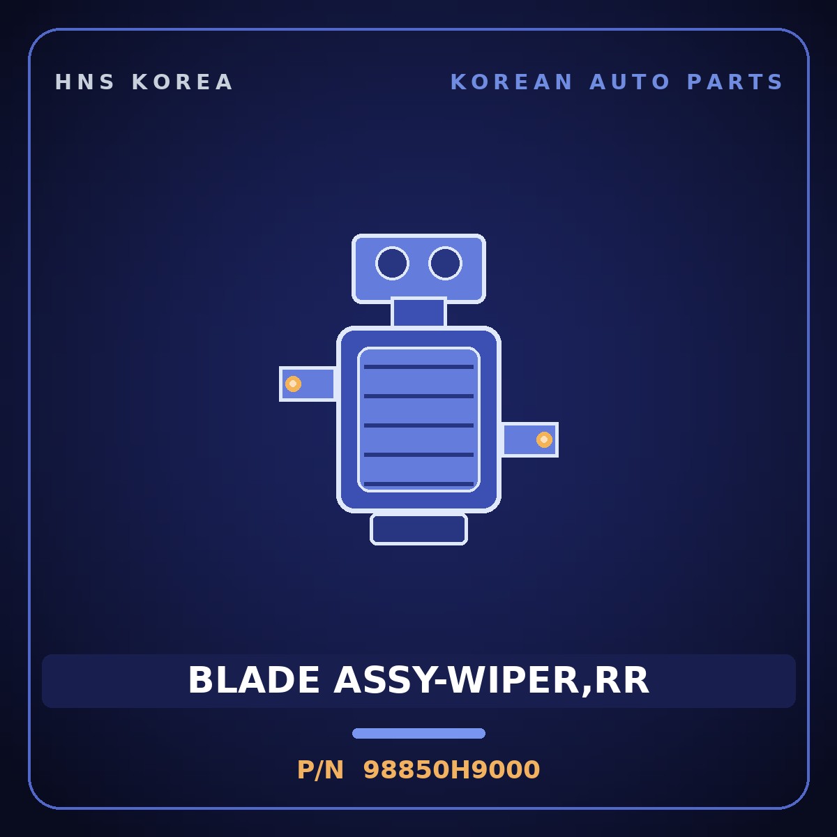 Genuine Mobis BLADE ASSY-WIPER,RR 98850H9000 for Venue 2019 HNS Parts Korea