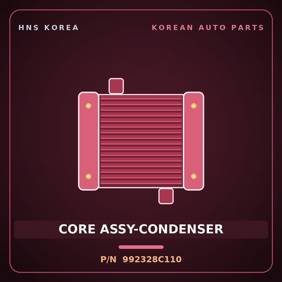 Genuine Mobis CORE ASSY-CONDENSER 992328C110 for Aero City 2003 HNS Parts Korea