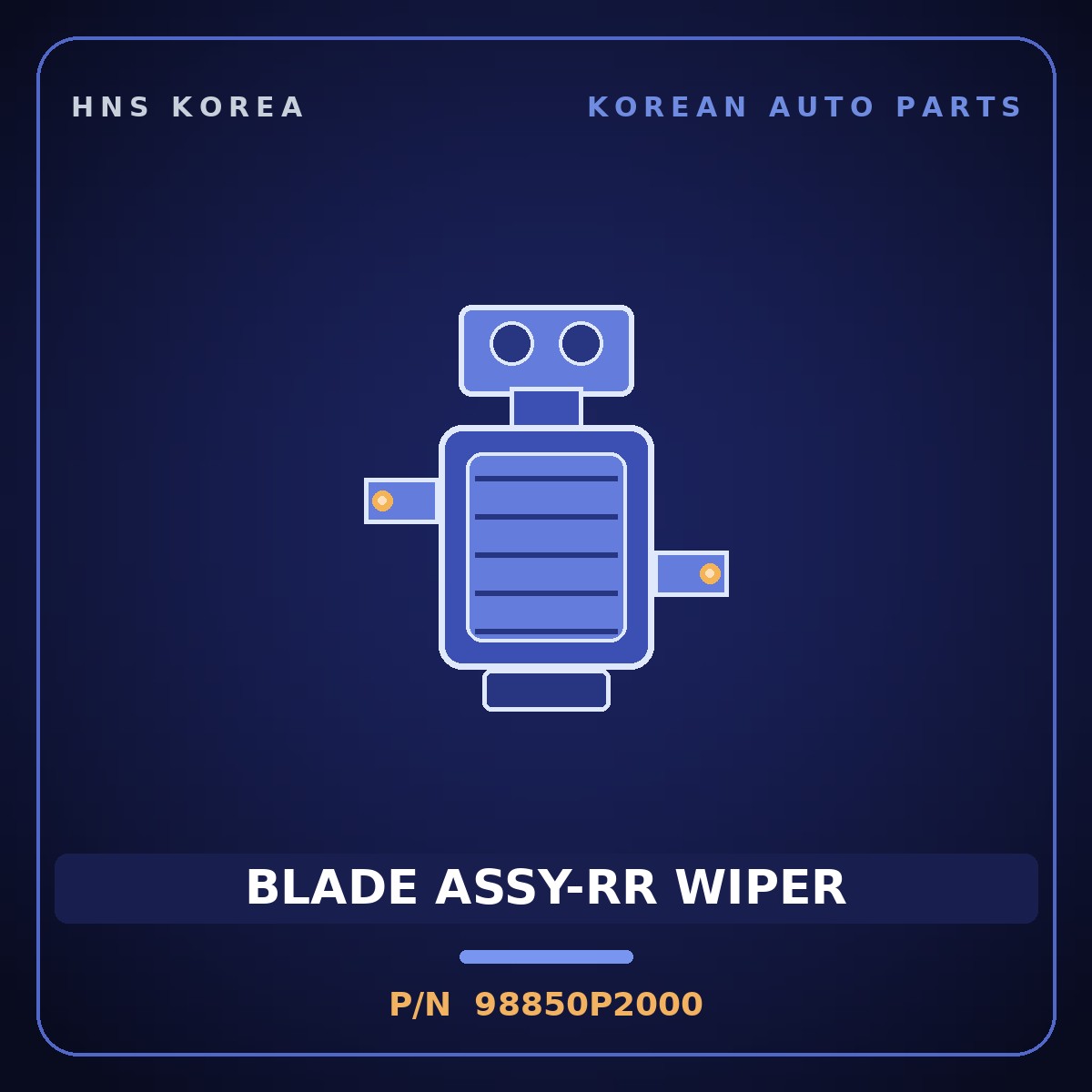 Genuine Mobis BLADE ASSY-RR WIPER 98850P2000 for Sorento 2020 HNS Parts Korea