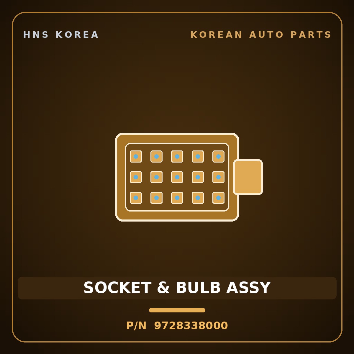 Genuine Mobis SOCKET & BULB ASSY 9728338000 for Sonata 1999 HNS Parts Korea