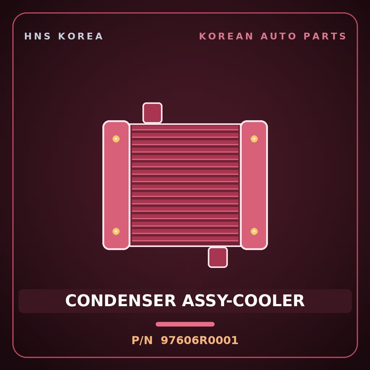 Genuine Mobis CONDENSER ASSY-COOLER 97606R0001 for Carnival 2024 HNS Parts Korea
