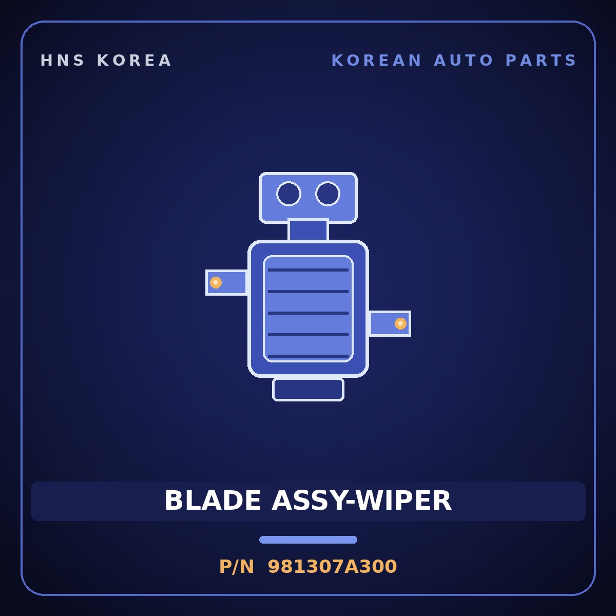 Genuine Mobis BLADE ASSY-WIPER 981307A300 for 11-Ton Truck 1997 HNS Parts Korea