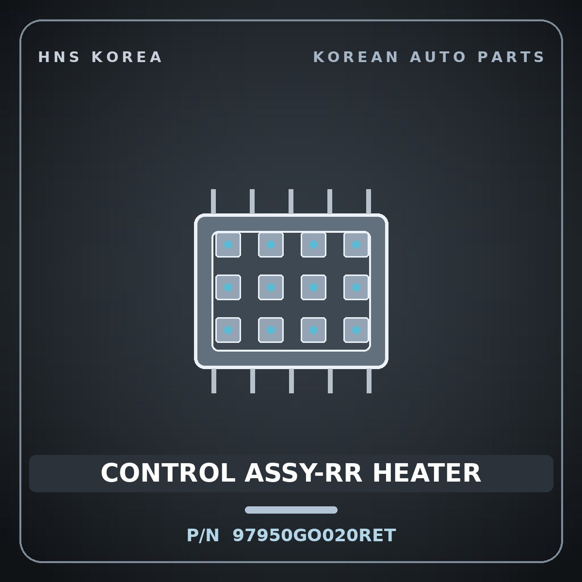 Genuine Mobis CONTROL ASSY-RR HEATER 97950GO020RET for IONIQ 2024 HNS Parts Korea