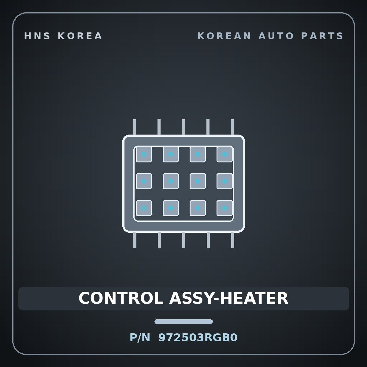 Genuine Mobis CONTROL ASSY-HEATER 972503RGB0 for K7 2013 HNS Parts Korea
