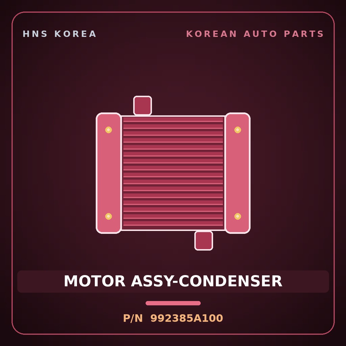 Genuine Mobis MOTOR ASSY-CONDENSER 992385A100 for County 1998 HNS Parts Korea