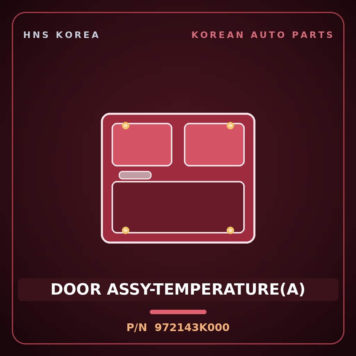 Genuine Mobis DOOR ASSY-TEMPERATURE(A) 972143K000 for Grandeur 2004 HNS Parts Korea