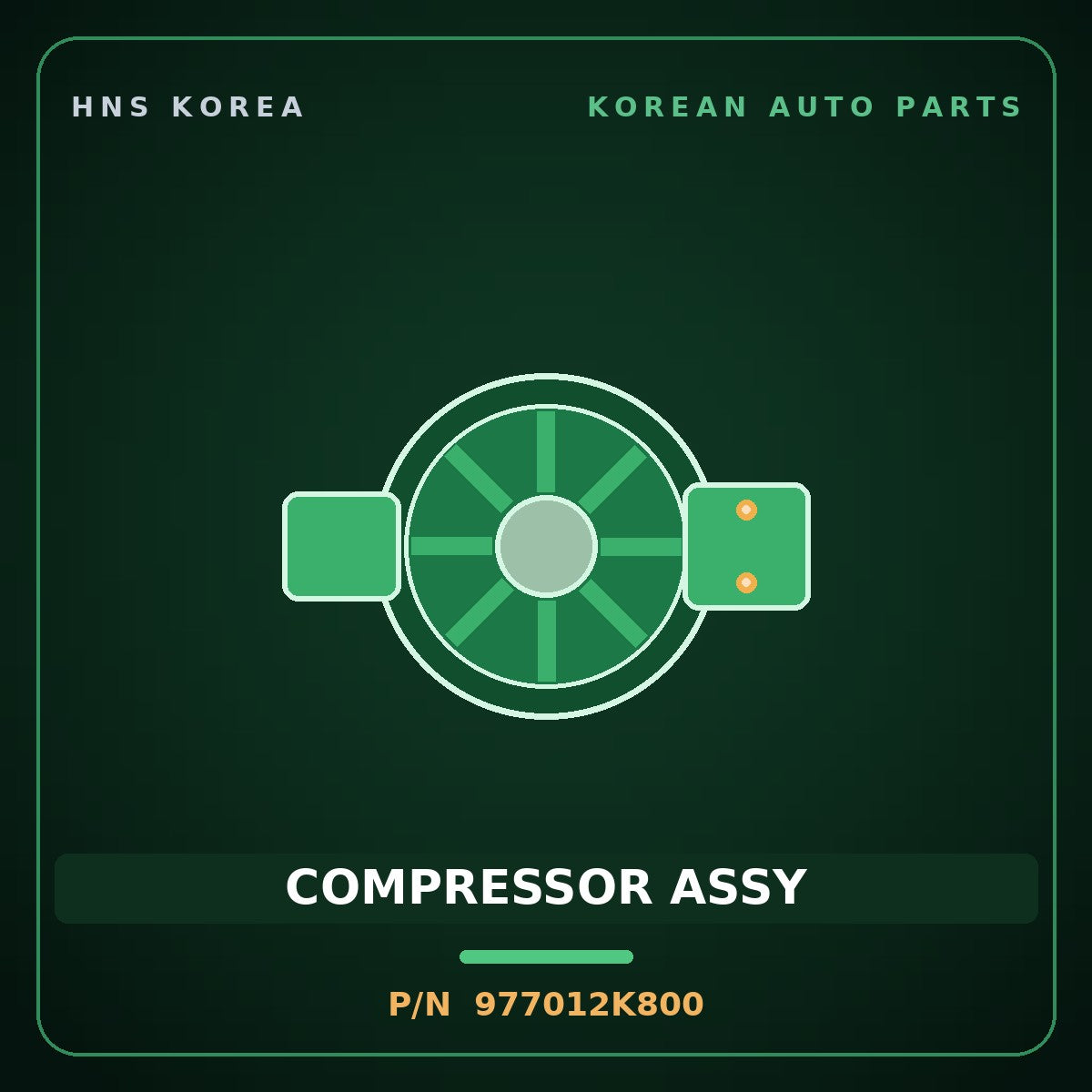 Genuine Mobis COMPRESSOR ASSY 977012K800 for i30 2012 HNS Parts Korea