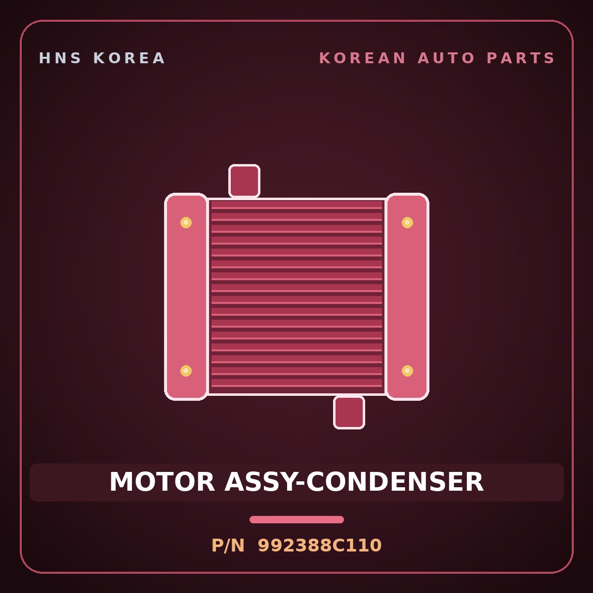Genuine Mobis MOTOR ASSY-CONDENSER 992388C110 for Aero City 2003 HNS Parts Korea