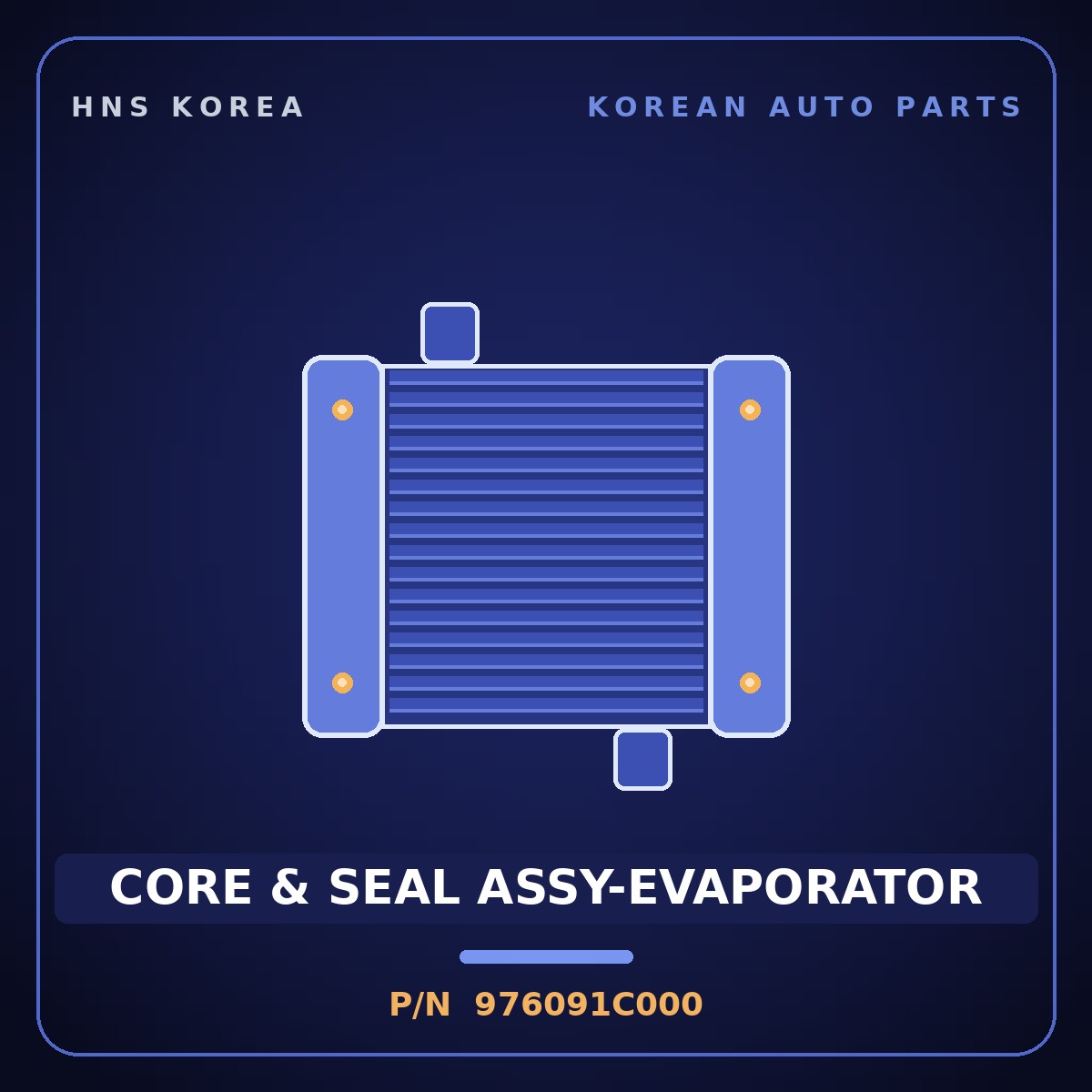 Genuine Mobis CORE & SEAL ASSY-EVAPORATOR 976091C000 for Click 2000 HNS Parts Korea