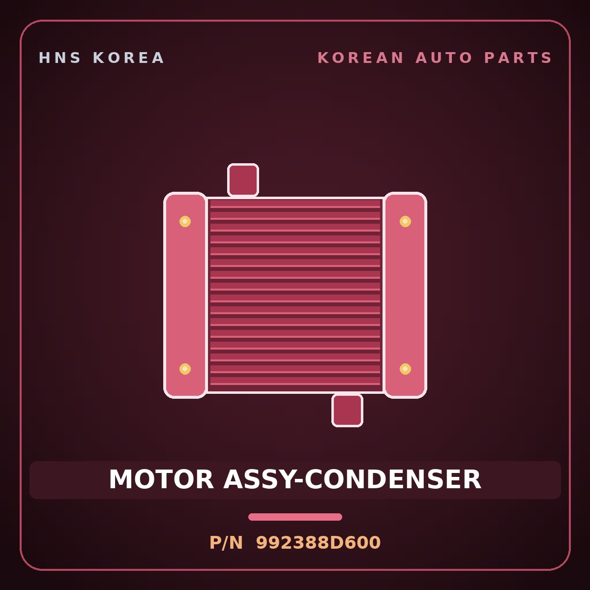 Genuine Mobis MOTOR ASSY-CONDENSER 992388D600 for Aero City 2006 HNS Parts Korea