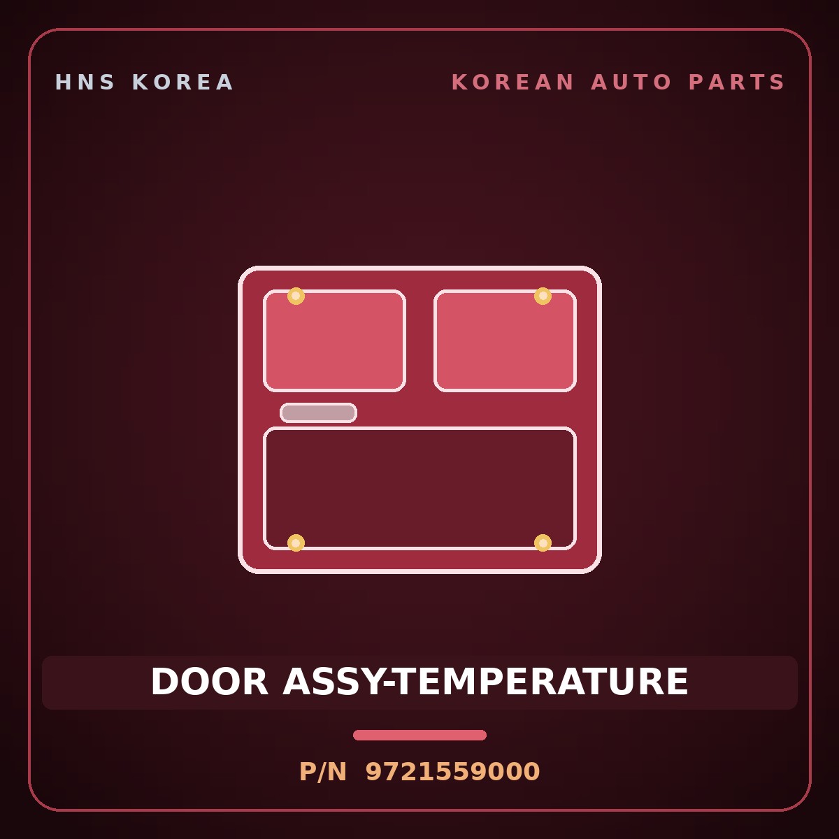 Genuine Mobis DOOR ASSY-TEMPERATURE 9721559000 for Solati 2014 HNS Parts Korea