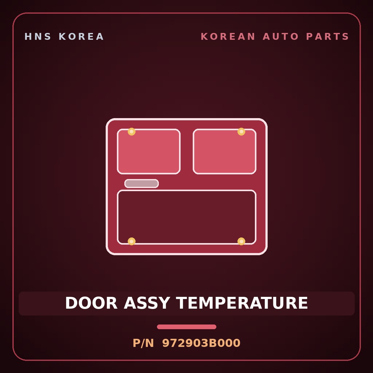 Genuine Mobis DOOR ASSY TEMPERATURE 972903B000 for Equus 2003 HNS Parts Korea