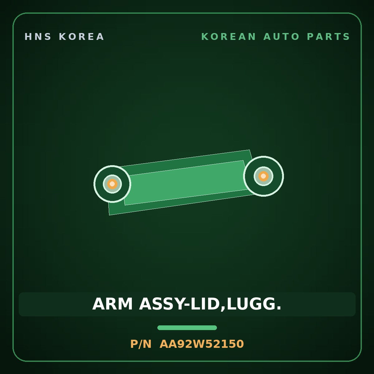 Genuine Mobis ARM ASSY-LID,LUGG. AA92W52150 for Granbird 2001 HNS Parts Korea