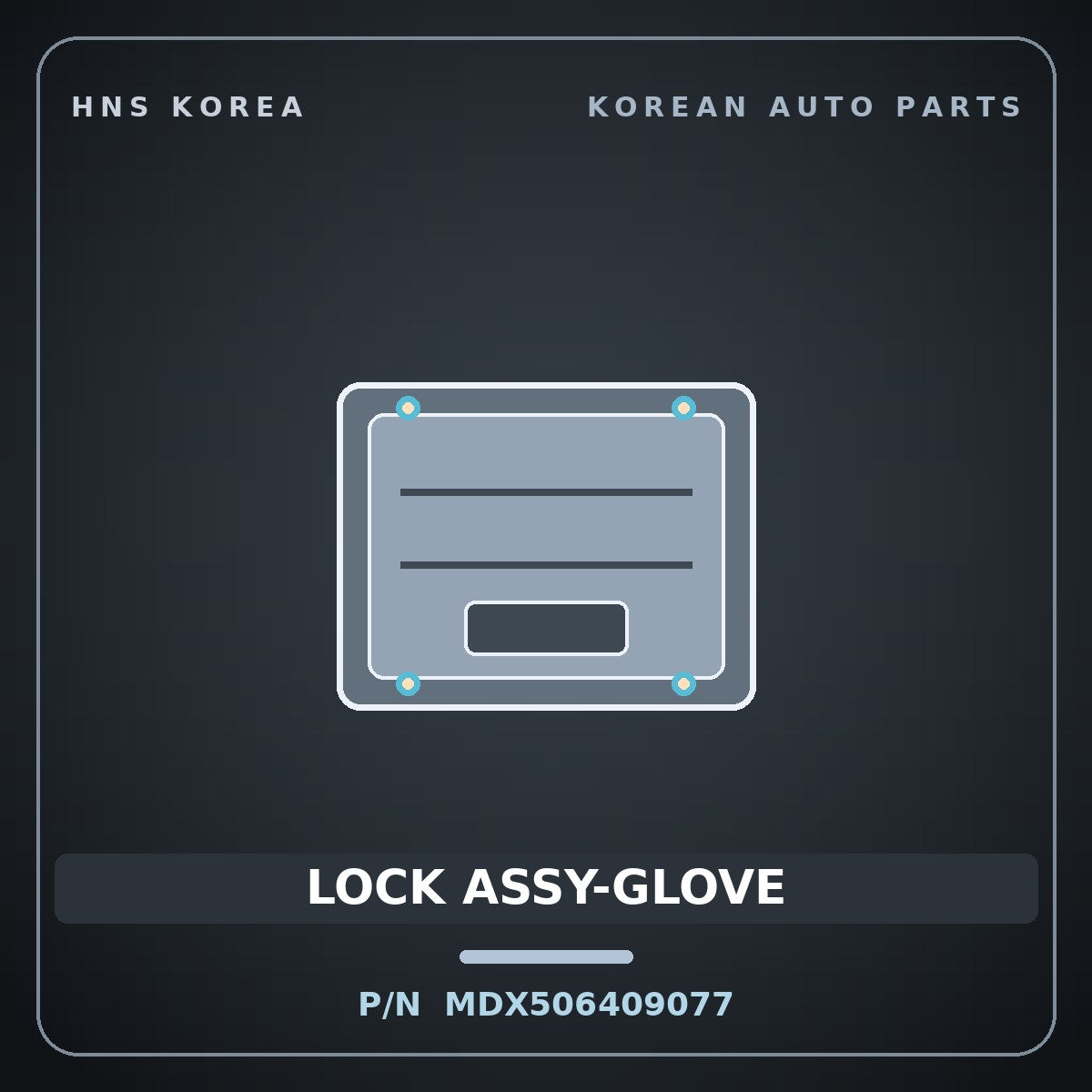Genuine Mobis LOCK ASSY-GLOVE MDX506409077 for Carens 1999 HNS Parts Korea