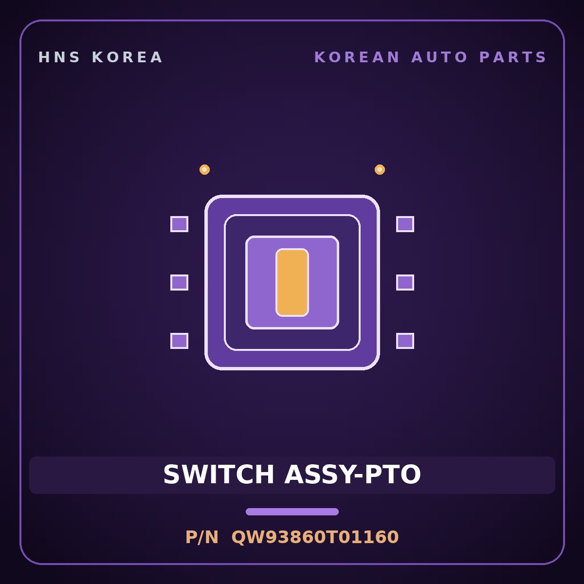 Genuine Mobis SWITCH ASSY-PTO QW93860T01160 for Mega Truck 2008 HNS Parts Korea