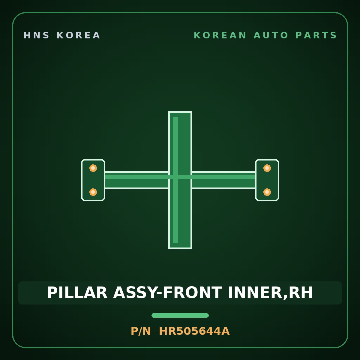 Genuine Mobis PILLAR ASSY-FRONT INNER,RH HR505644A for Galloper 1990 HNS Parts Korea