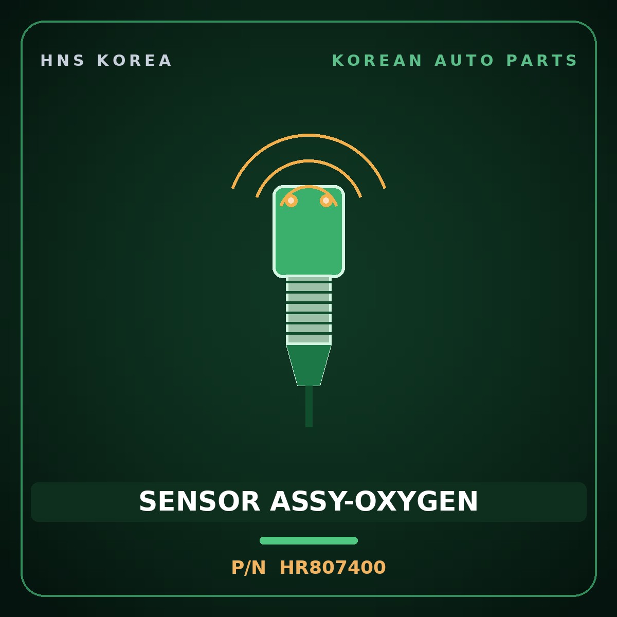 Genuine Mobis SENSOR ASSY-OXYGEN HR807400 for Galloper 1990 HNS Parts Korea