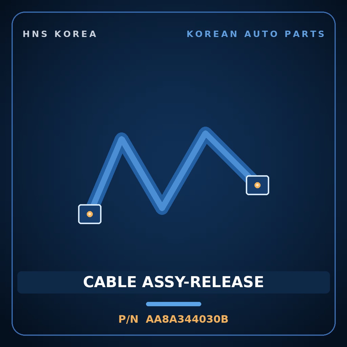 Genuine Mobis CABLE ASSY-RELEASE AA8A344030B for Power Combi 1998 HNS Parts Korea
