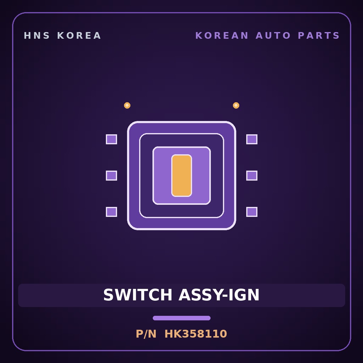 Genuine Mobis SWITCH ASSY-IGN HK358110 for Galloper 1990 HNS Parts Korea