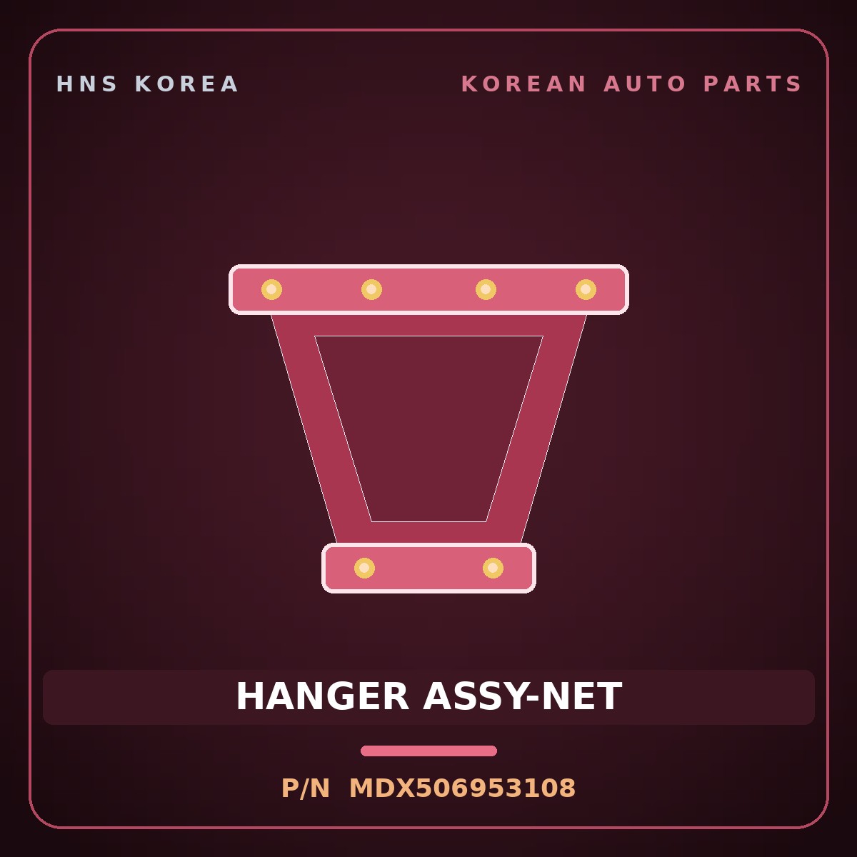 Genuine Mobis HANGER ASSY-NET MDX506953108 for Rio 1999 HNS Parts Korea