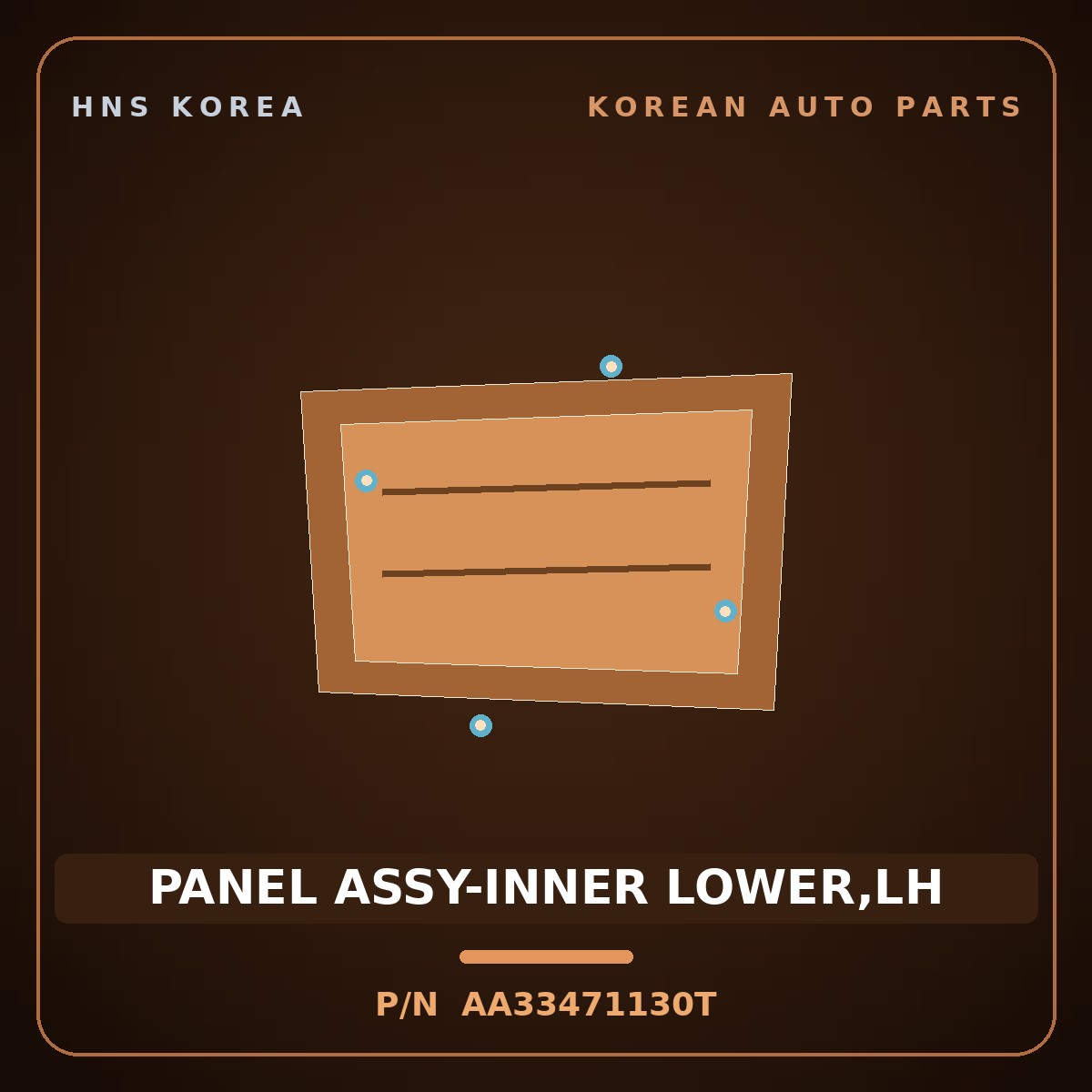 Genuine Mobis PANEL ASSY-INNER LOWER,LH AA33471130T for Retona 1999 HNS Parts Korea