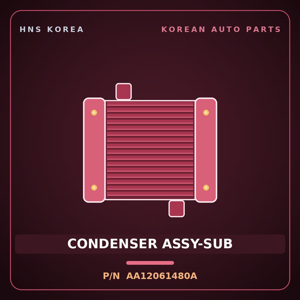 Genuine Mobis CONDENSER ASSY-SUB AA12061480A for Towner 2000 HNS Parts Korea