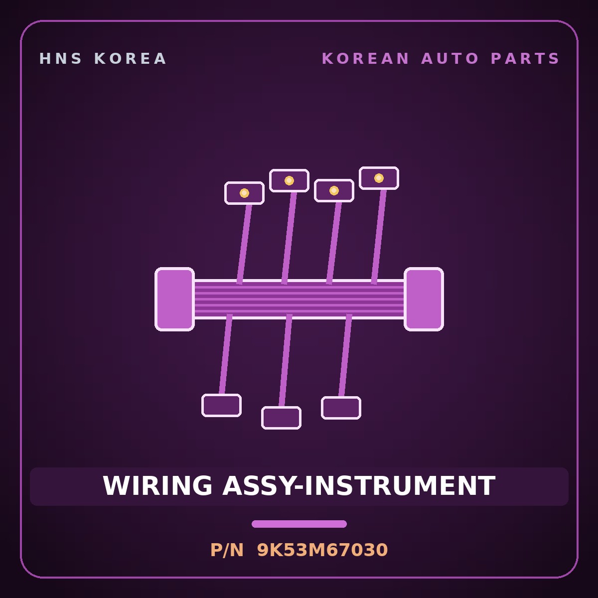 Genuine Mobis WIRING ASSY-INSTRUMENT 9K53M67030 for Carnival 1998 HNS Parts Korea