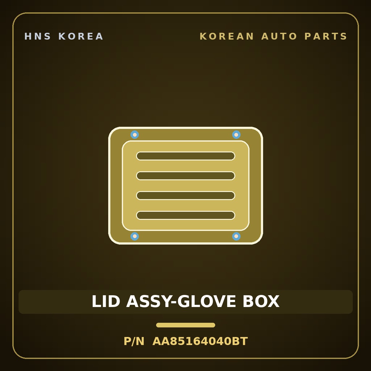 Genuine Mobis LID ASSY-GLOVE BOX AA85164040BT for Power Combi 1998 HNS Parts Korea