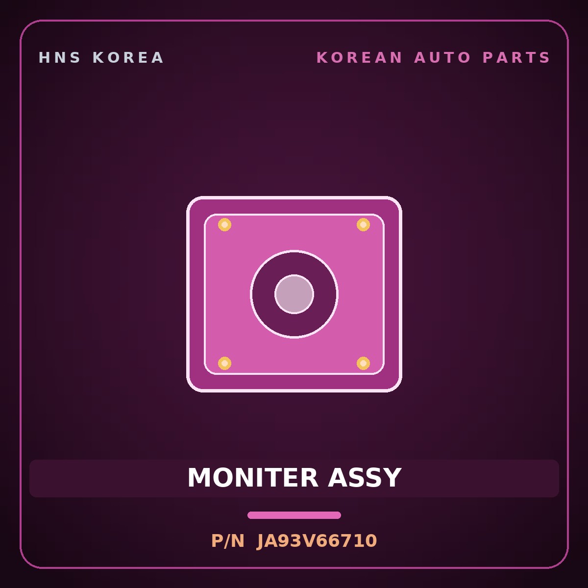 Genuine Mobis MONITER ASSY JA93V66710 for Granbird 2001 HNS Parts Korea