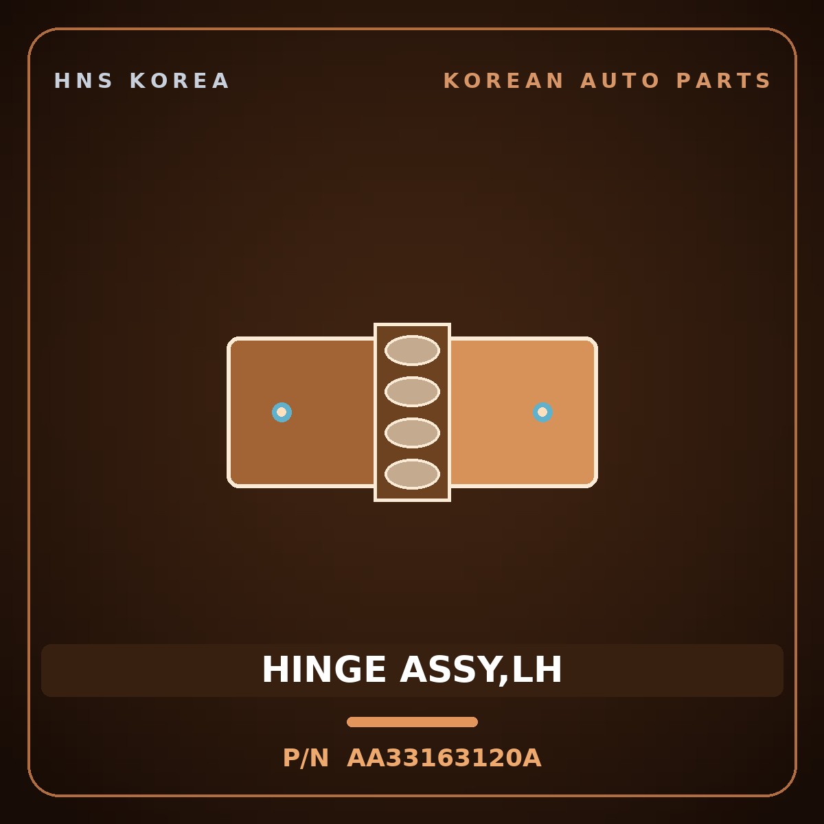 Genuine Mobis HINGE ASSY,LH AA33163120A for Retona 1999 HNS Parts Korea